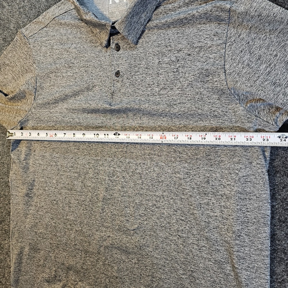 North Hudson Men's XL Gray Performance Stretch Polo Shirt Golf - Picture 4 of 7